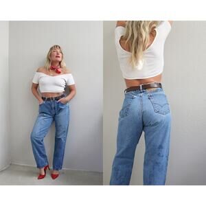 1980's Vintage Levi's 505 Orange Tag Distressed Jeans Women's LG to XL Men's LG
